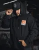 Orange Box Crest Zip Up Hoodie - Black sold by Dixxon