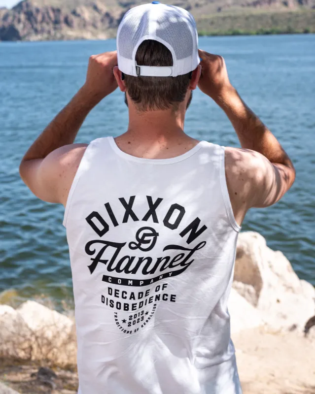 Pastime Tank - White sold by Dixxon