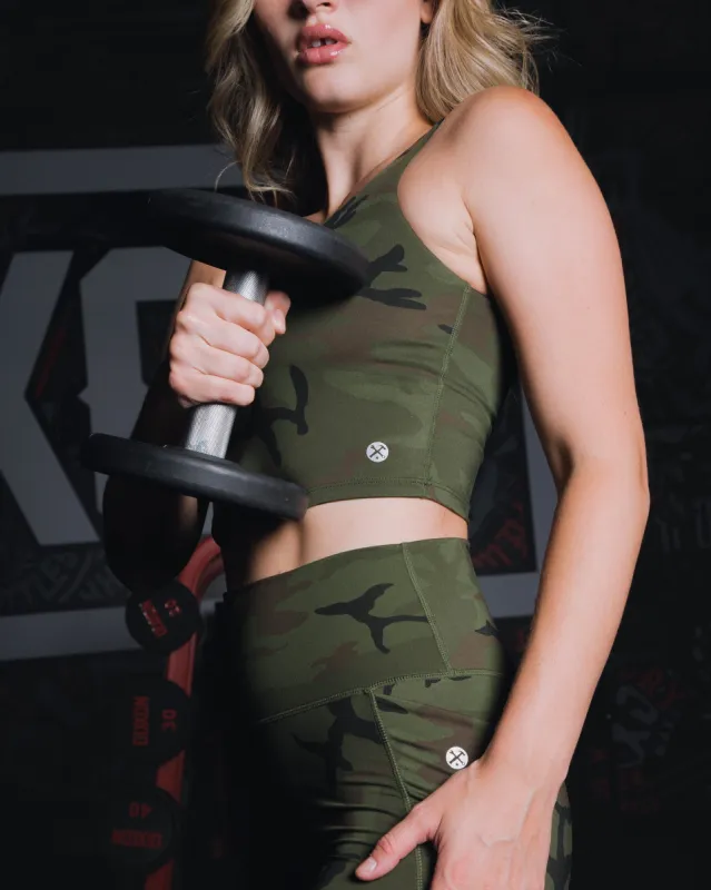 Women's Classic Crop Top - Camo sold by Dixxon