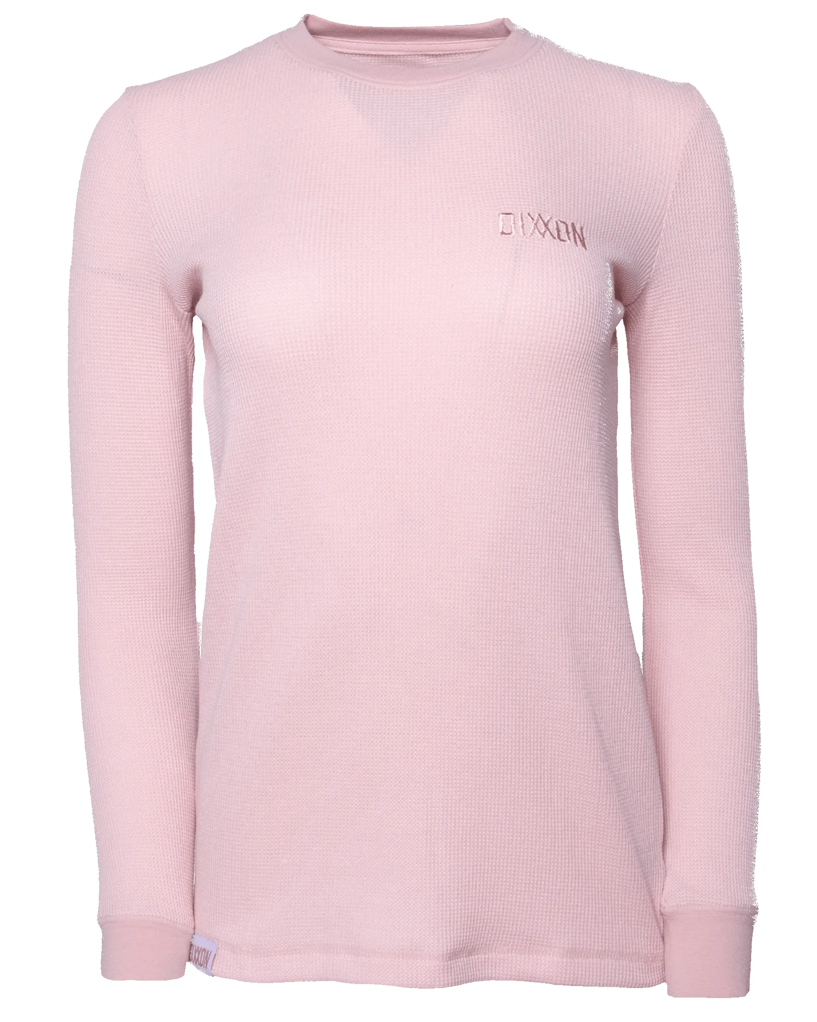 Women's Waffle Knit Long Sleeve Tee - Blush sold by Dixxon product image thumbnail 2