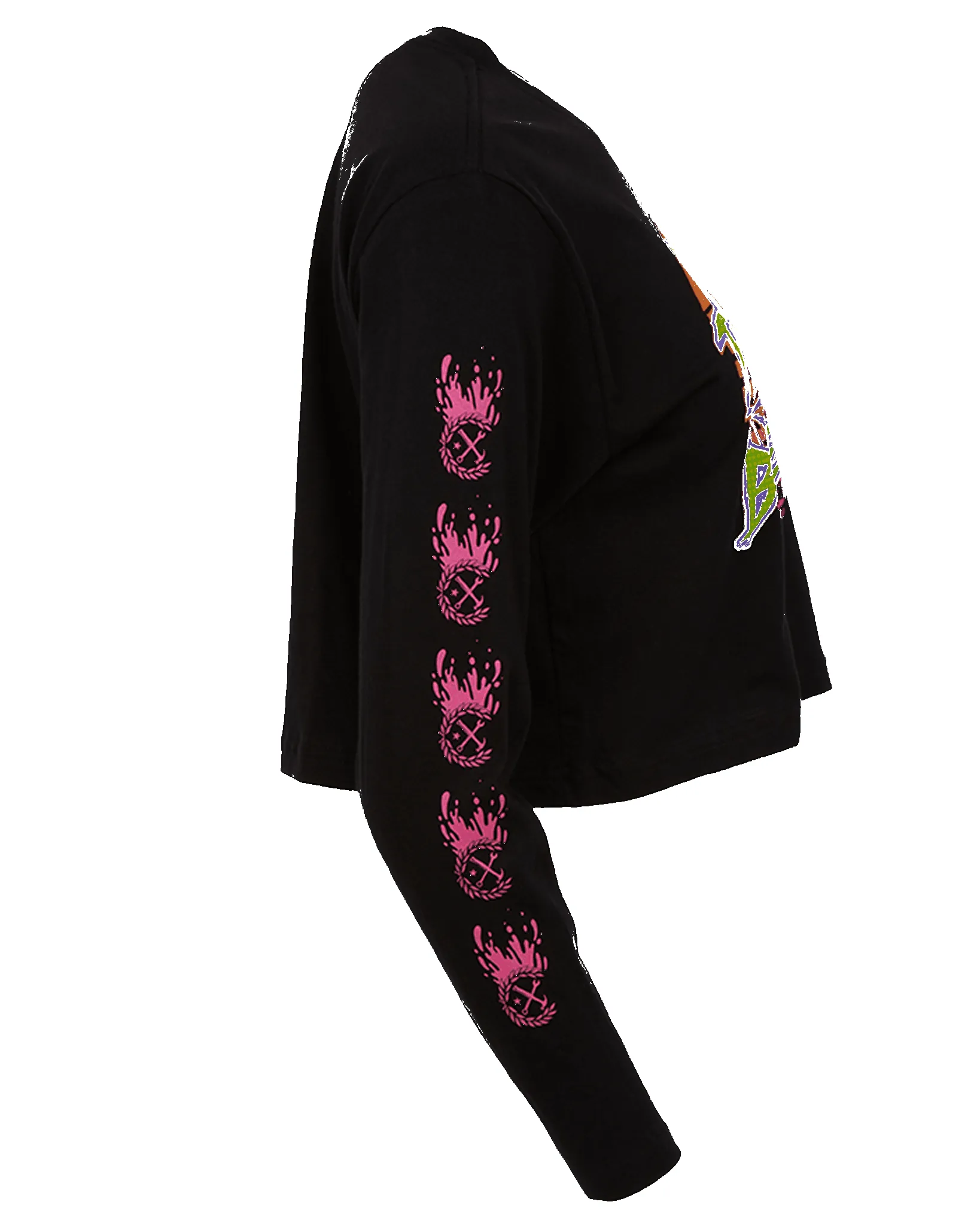 Women's Open Throttles Long Sleeve Crop Top sold by Dixxon product image thumbnail 3