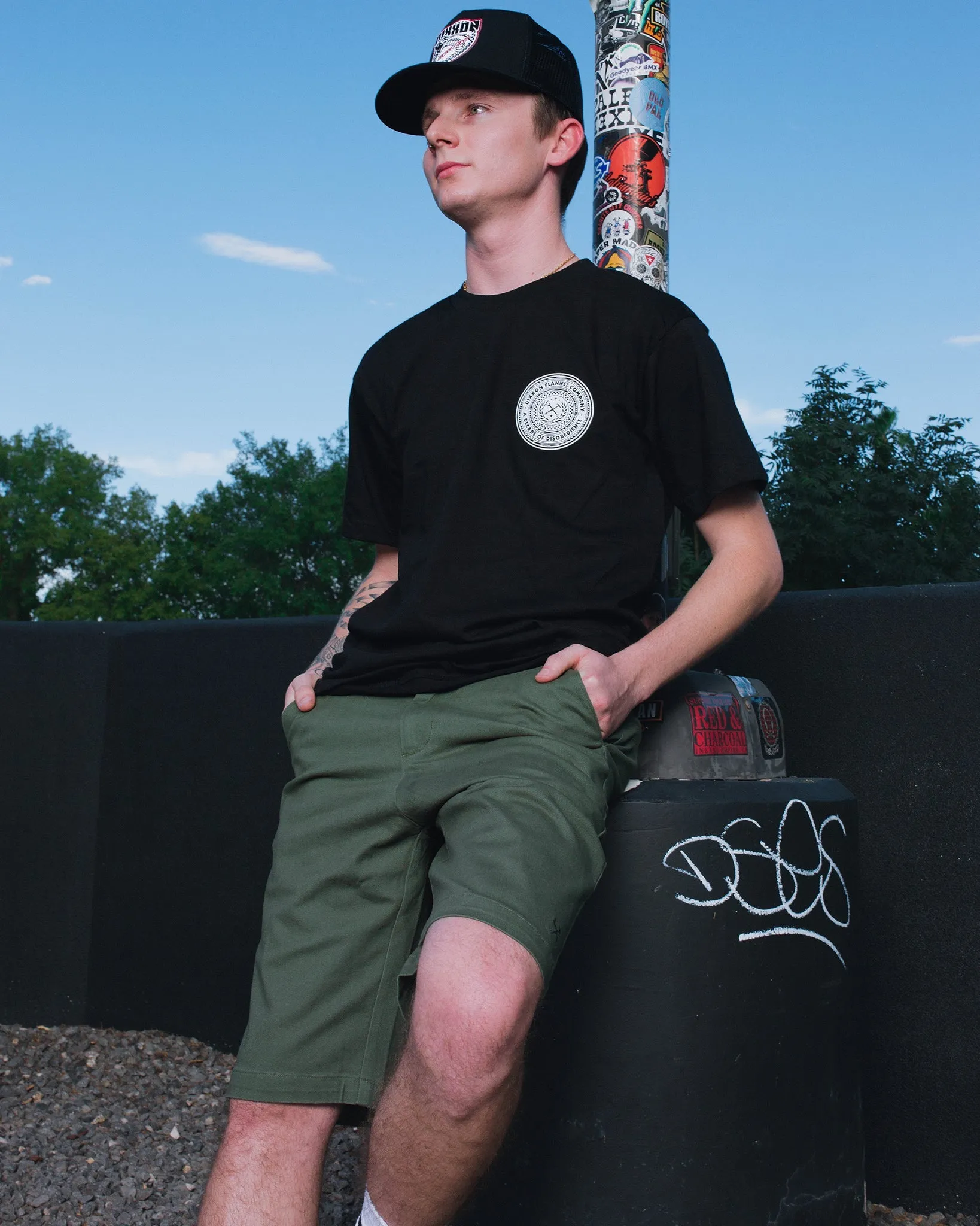 Disobedience Badge T-Shirt sold by Dixxon product image thumbnail 4