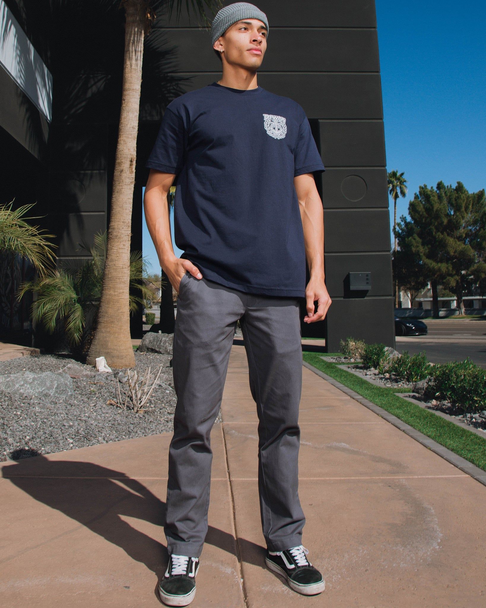 Salty Crest T-Shirt - Blue & Gray sold by Dixxon product image thumbnail 5