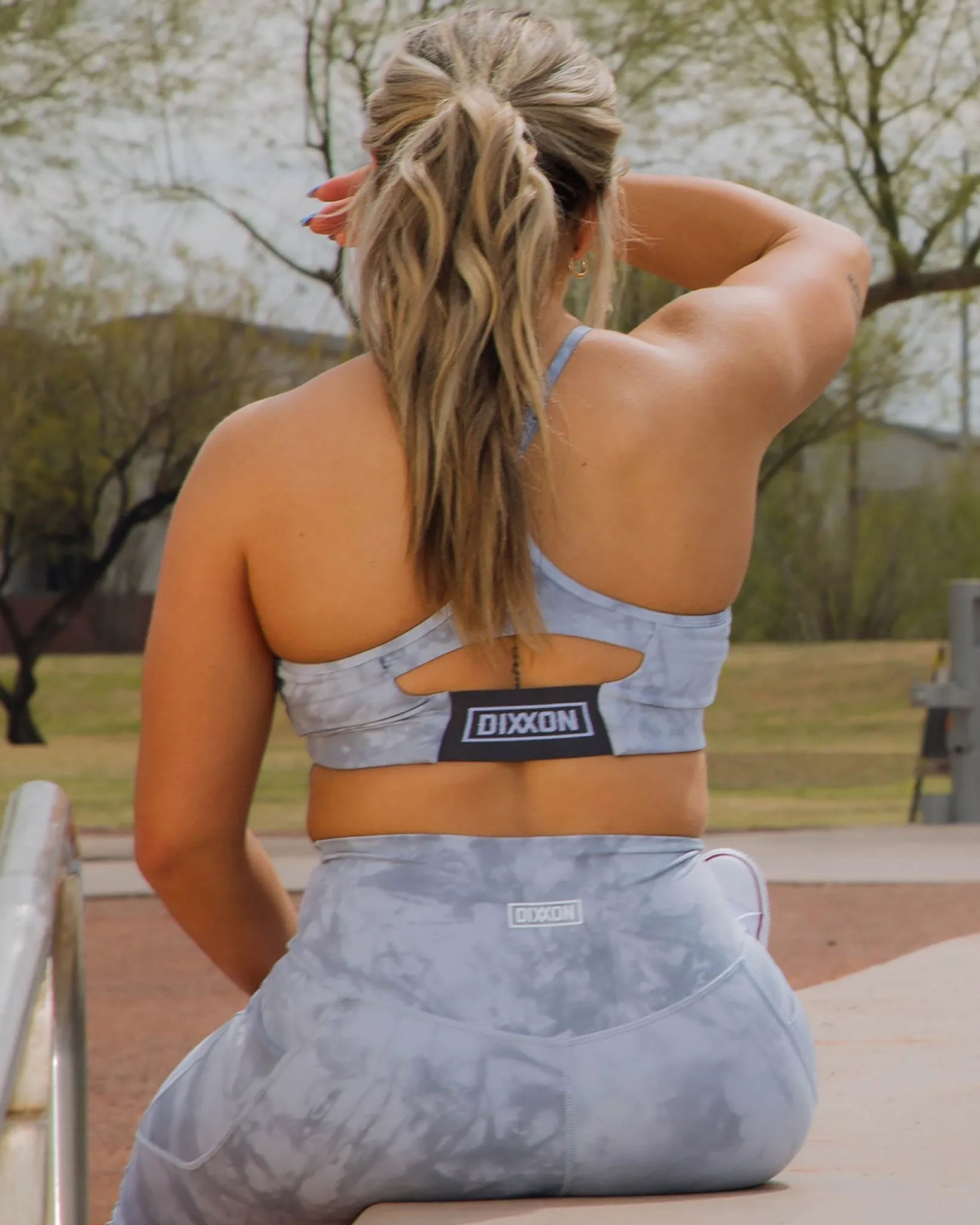 Women's Tie Dye Sports Bra - Gray sold by Dixxon product image thumbnail 2
