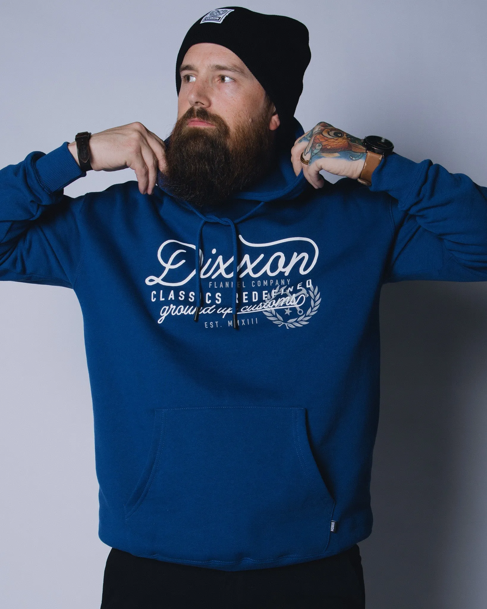Ground Up Customs Pullover Hoodie - Blue sold by Dixxon