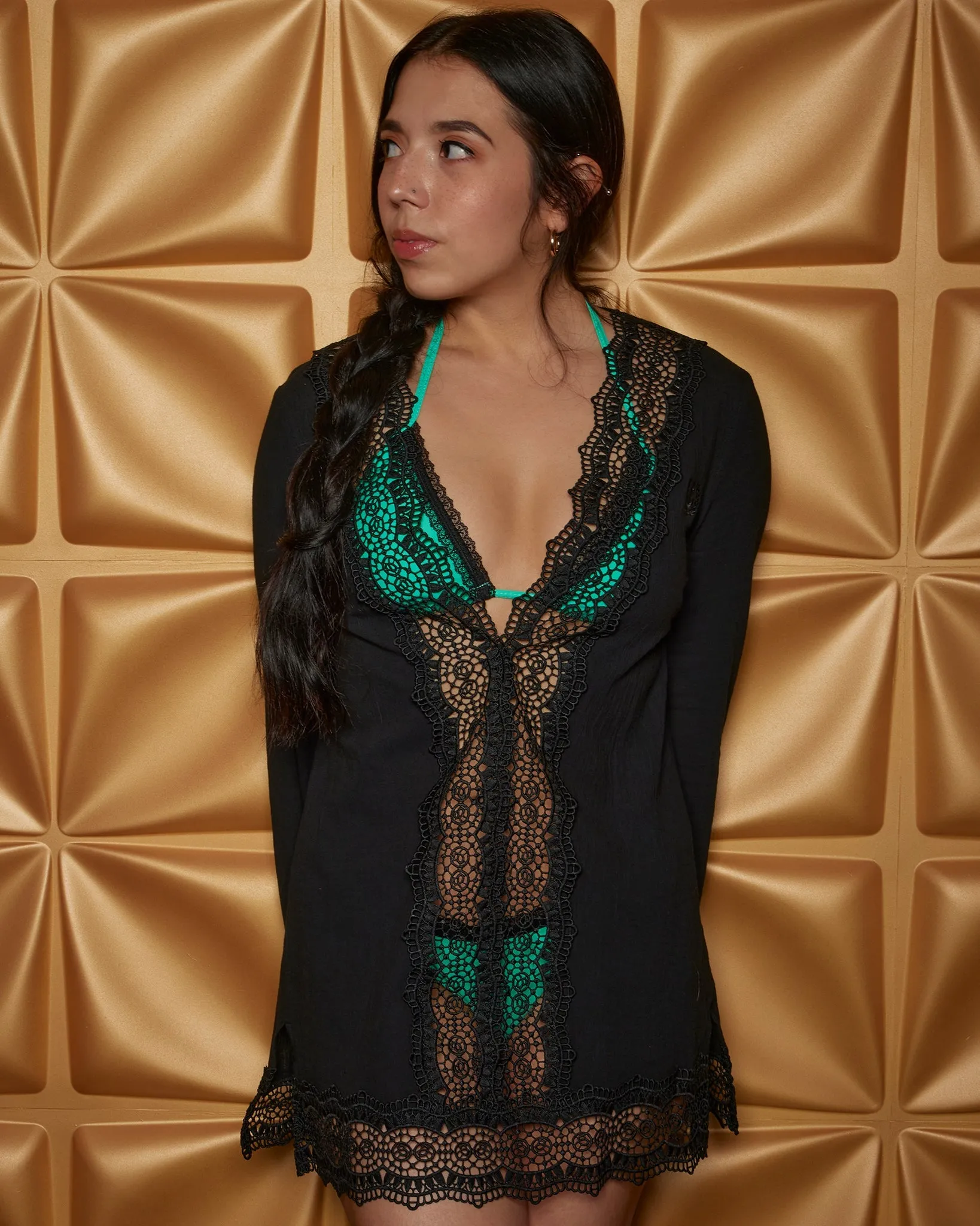 Women's Boho Lace Cover Up - Black sold by Dixxon product image thumbnail 5