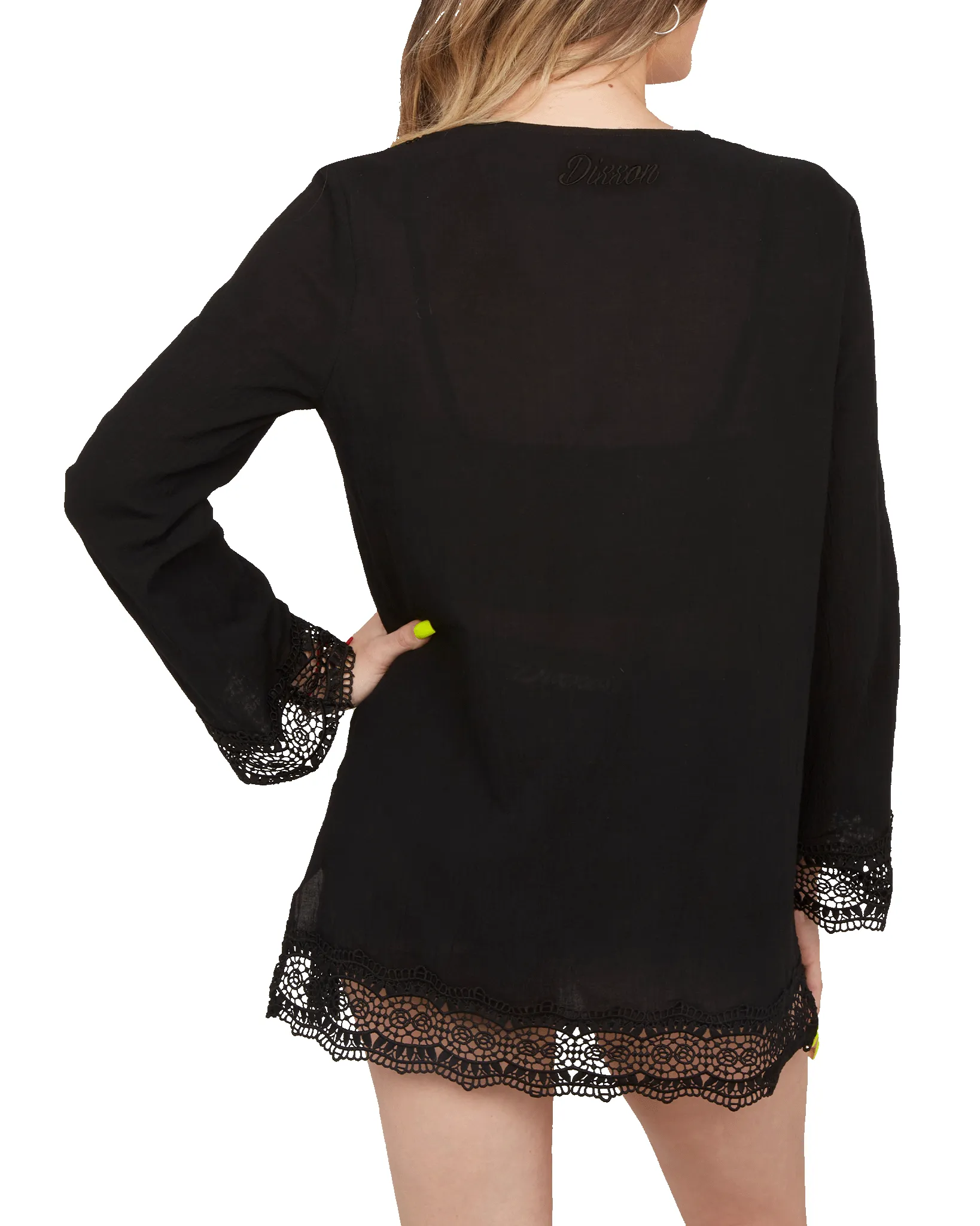 Women's Boho Lace Cover Up - Black sold by Dixxon product image thumbnail 3