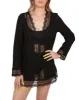 Women's Boho Lace Cover Up - Black sold by Dixxon