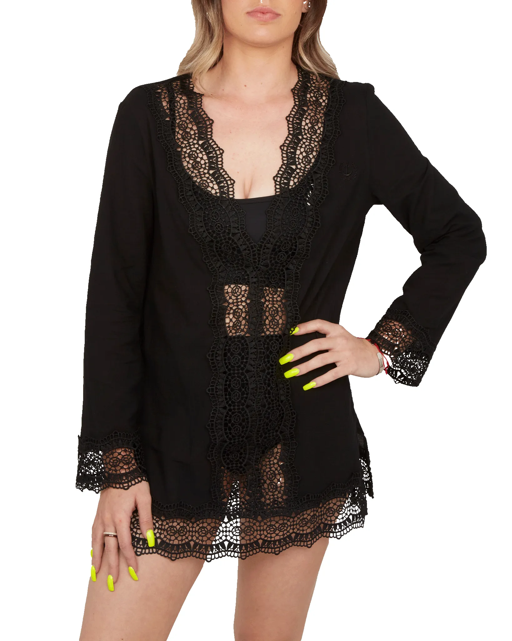 Women's Boho Lace Cover Up - Black sold by Dixxon product image thumbnail 2