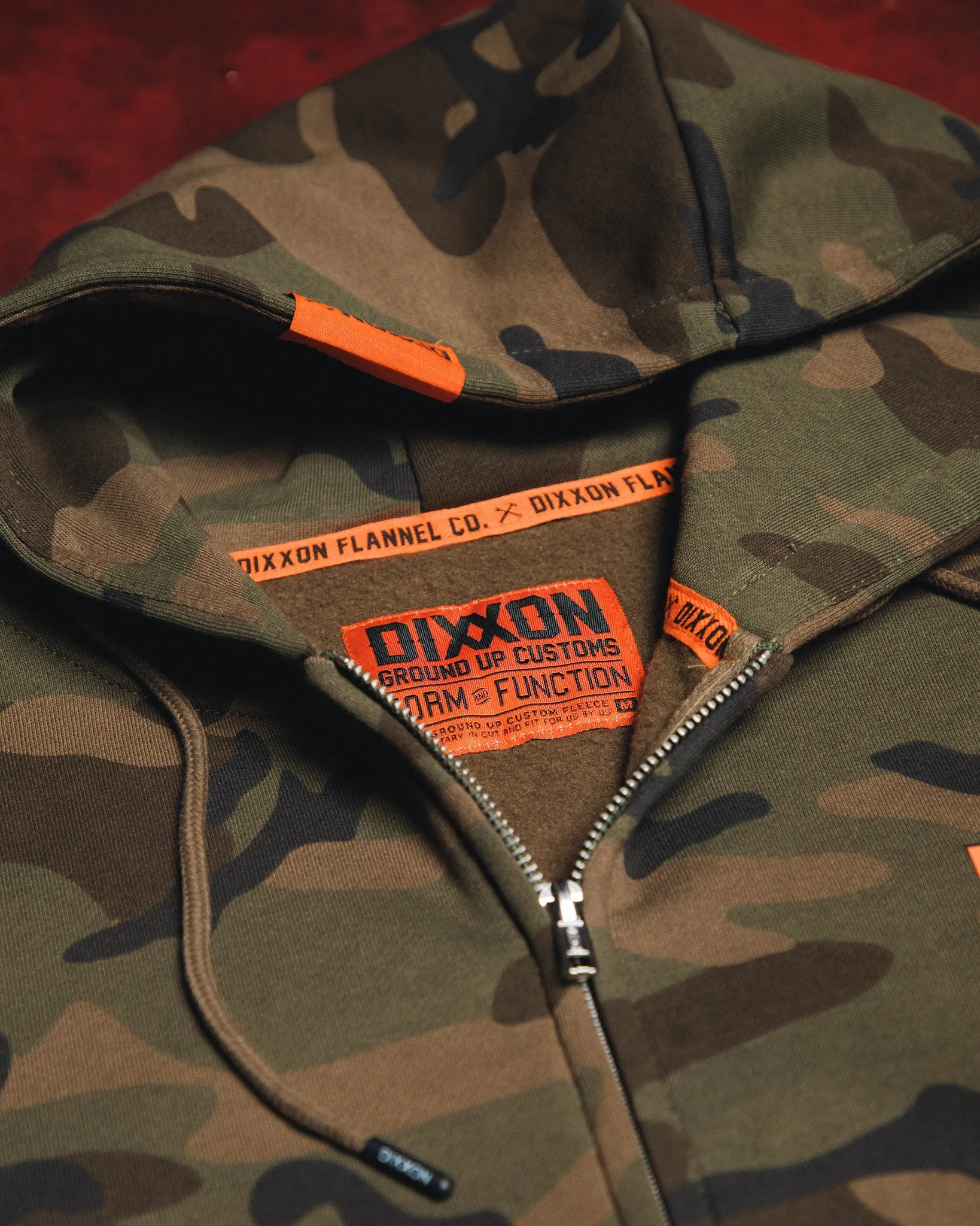 Orange Box Crest Zip Up Hoodie - Camo sold by Dixxon product image thumbnail 3