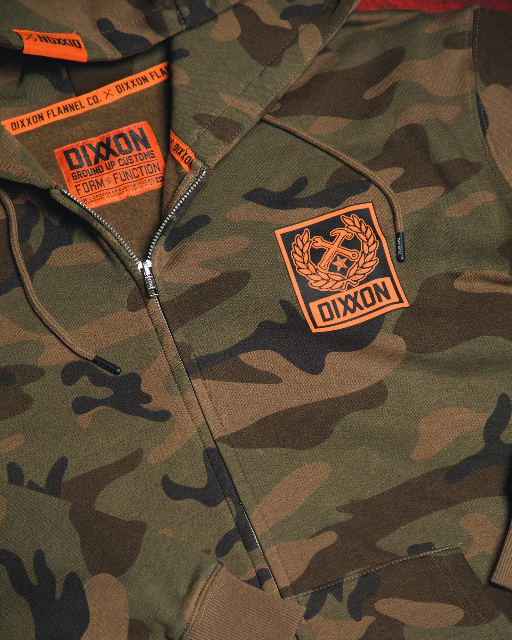 Orange Box Crest Zip Up Hoodie - Camo sold by Dixxon product image thumbnail 2