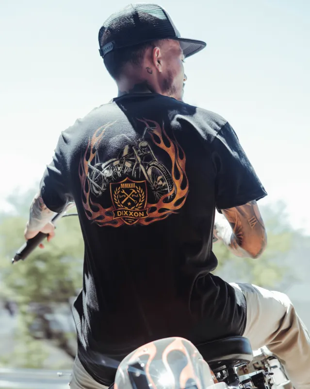 Fire Crest T-Shirt - Black made by Dixxon
