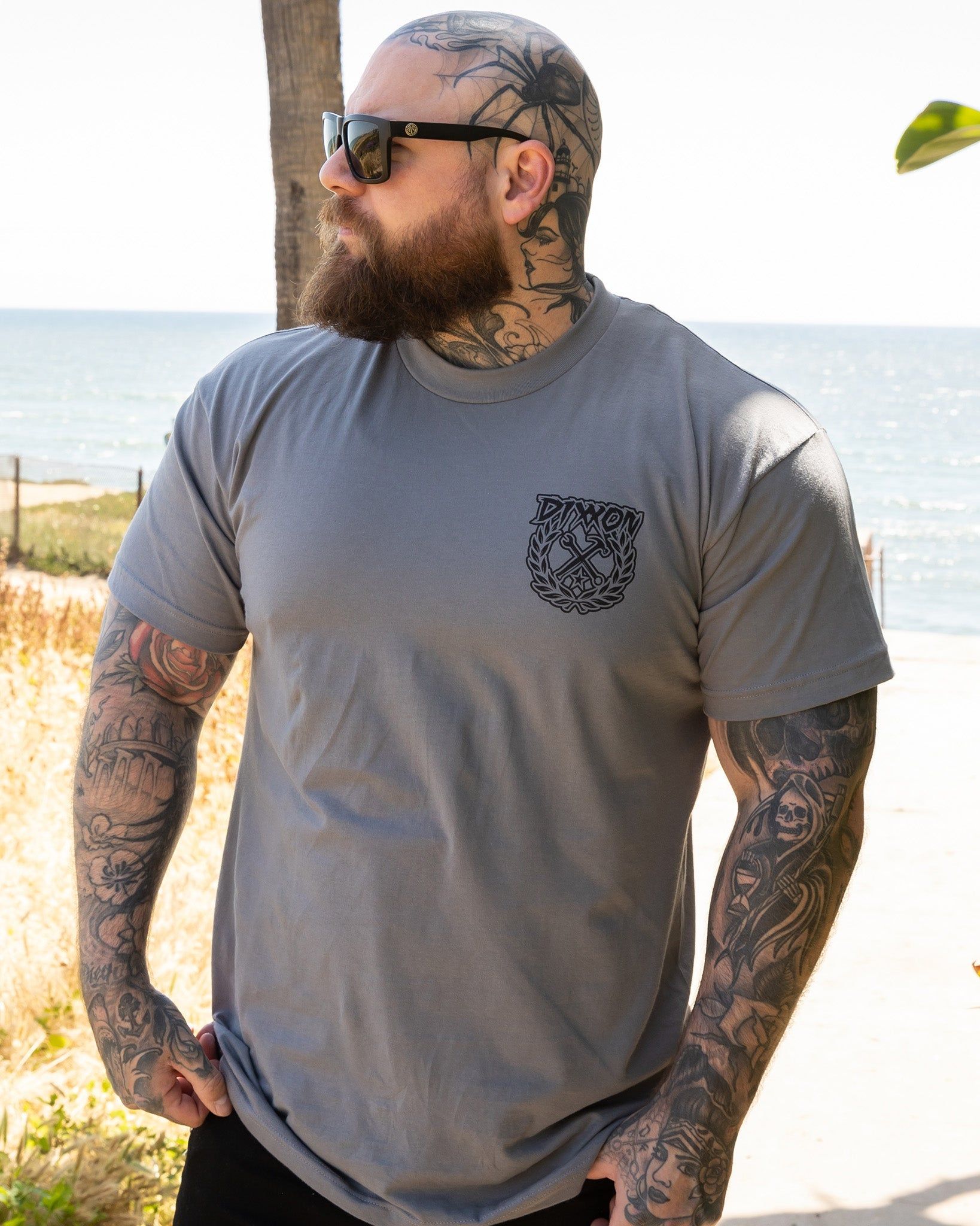 Party Crest T-Shirt - Gray & Black sold by Dixxon product image thumbnail 4