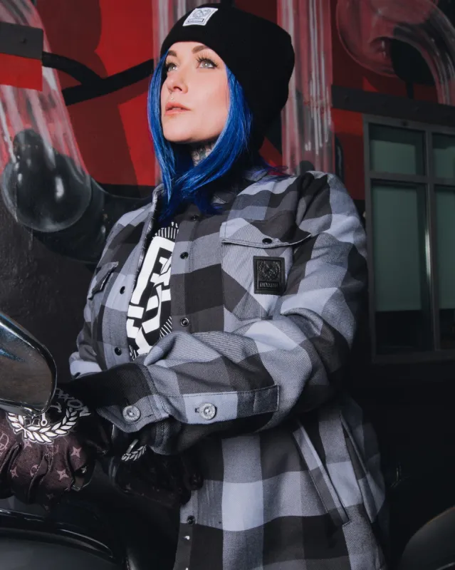 Women's La Muerte Sherpa Lined Flannel Jacket sold by Dixxon