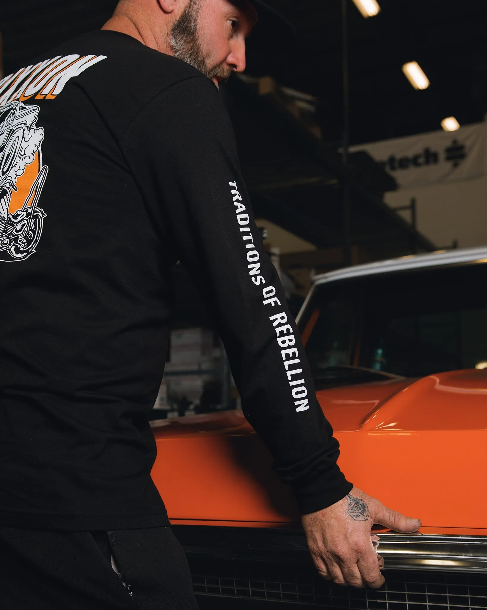 Hot Roddin' Long Sleeve T-Shirt - Black sold by Dixxon product image thumbnail 2