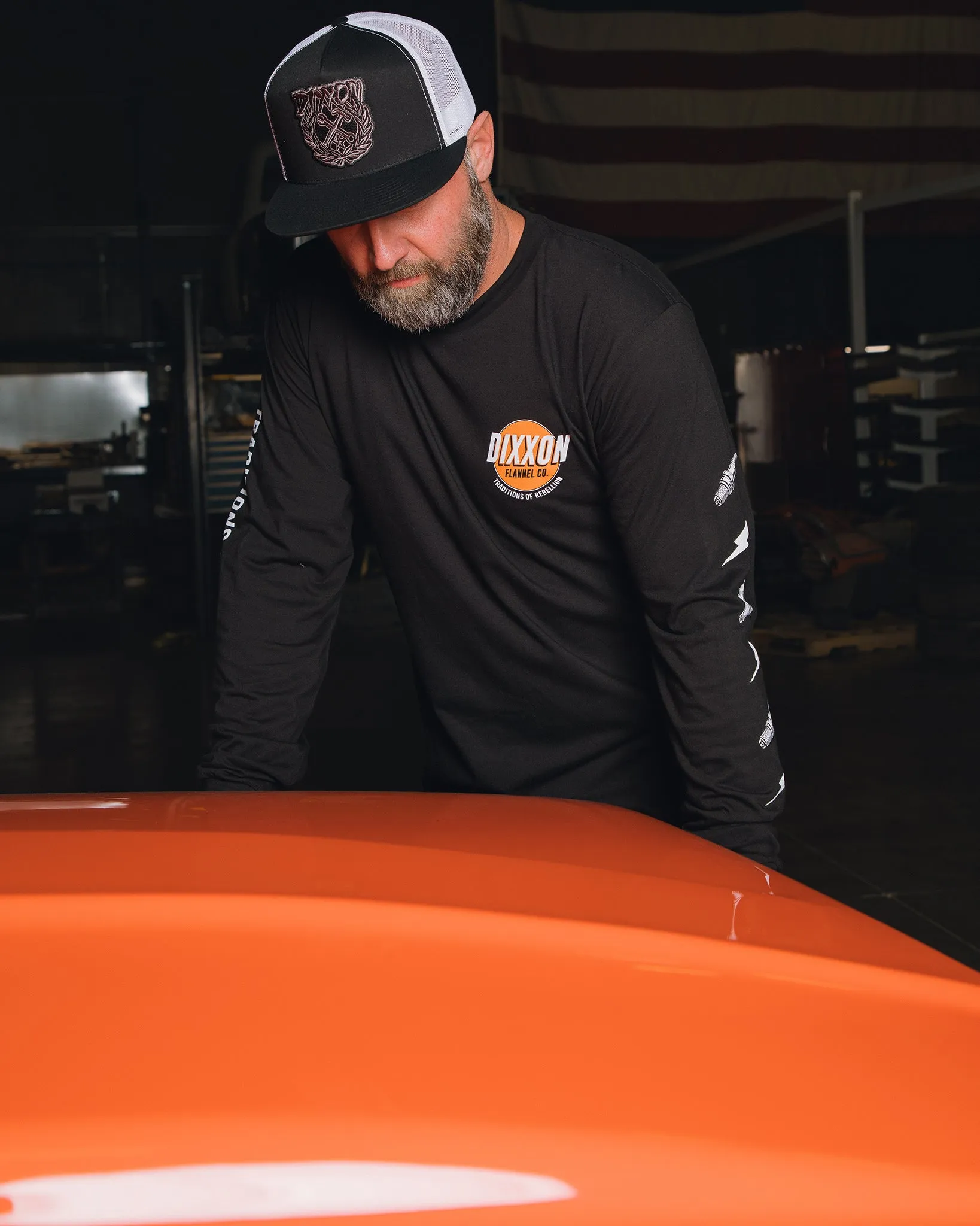 Hot Roddin' Long Sleeve T-Shirt - Black sold by Dixxon product image thumbnail 4