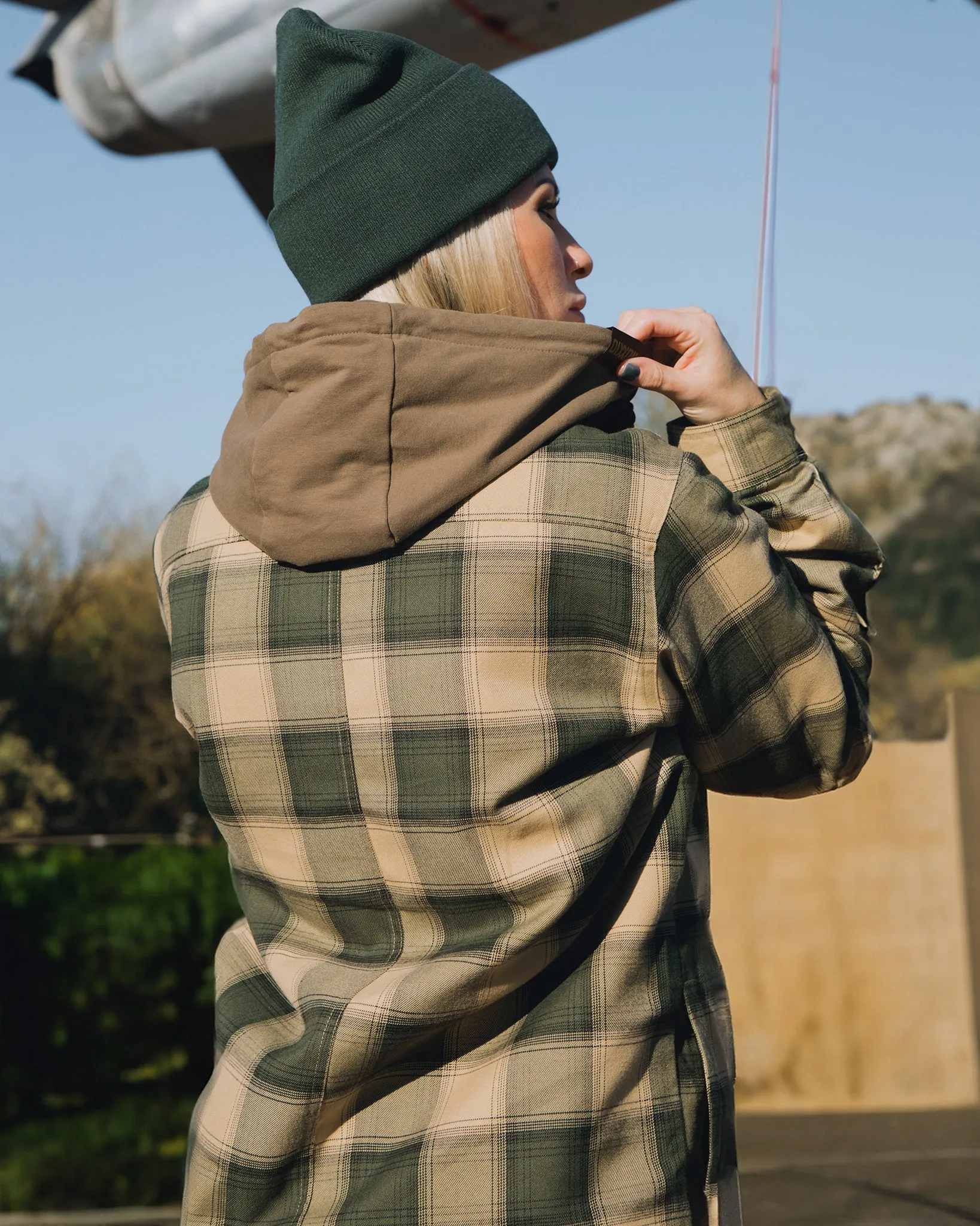 Women's Squadron Hooded Flannel Jacket sold by Dixxon product image thumbnail 2