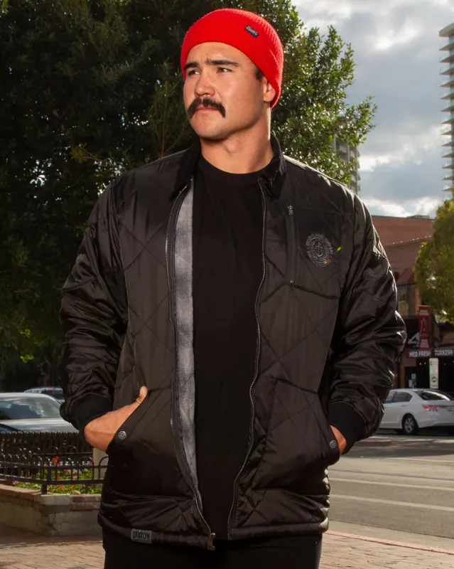 Midnight Diamond Stitch Quilted Jacket sold by Dixxon