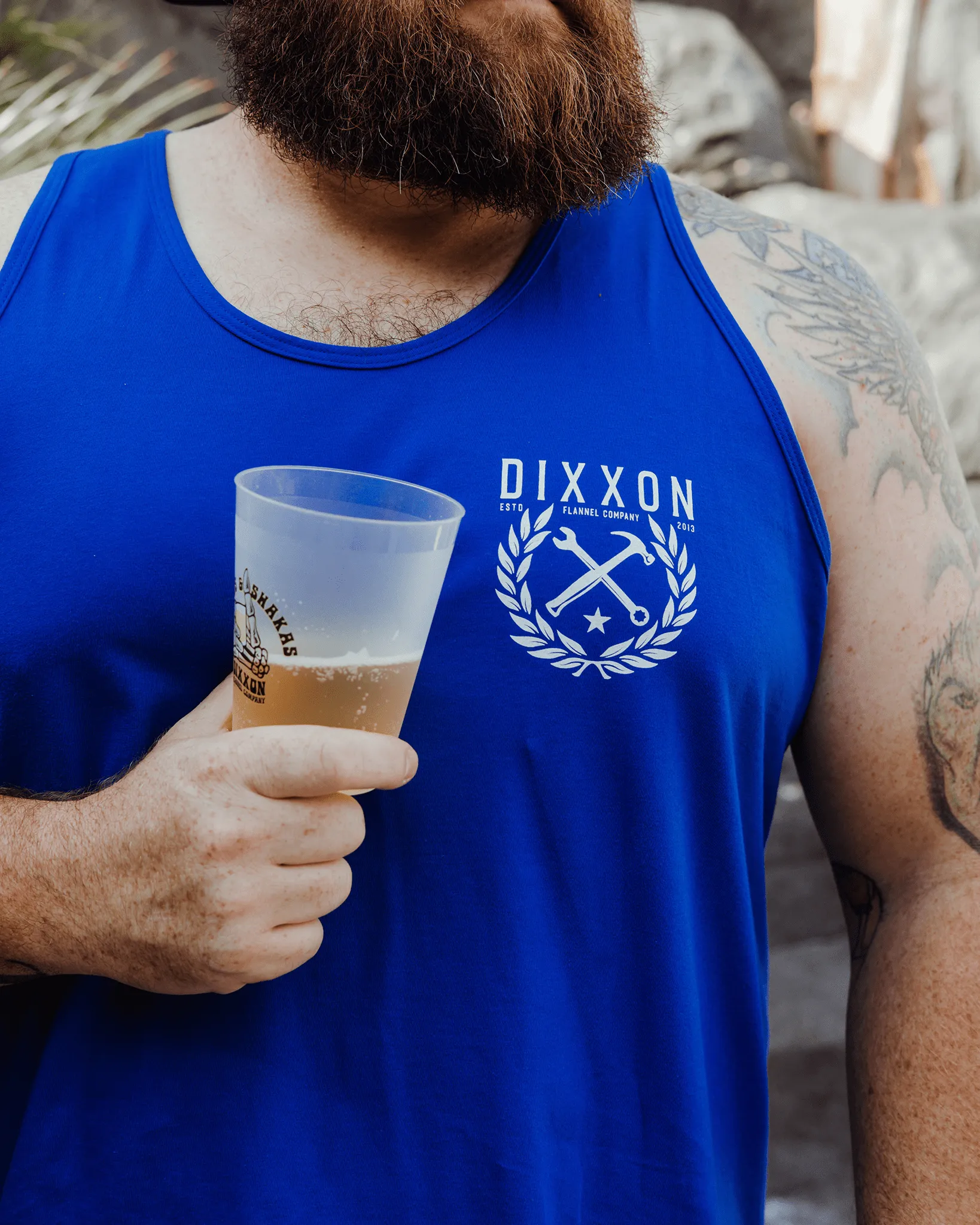 White Tradition Badge Tank - Royal Blue sold by Dixxon product image thumbnail 2
