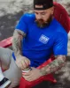 White Classic Logo T-Shirt - Blue sold by Dixxon