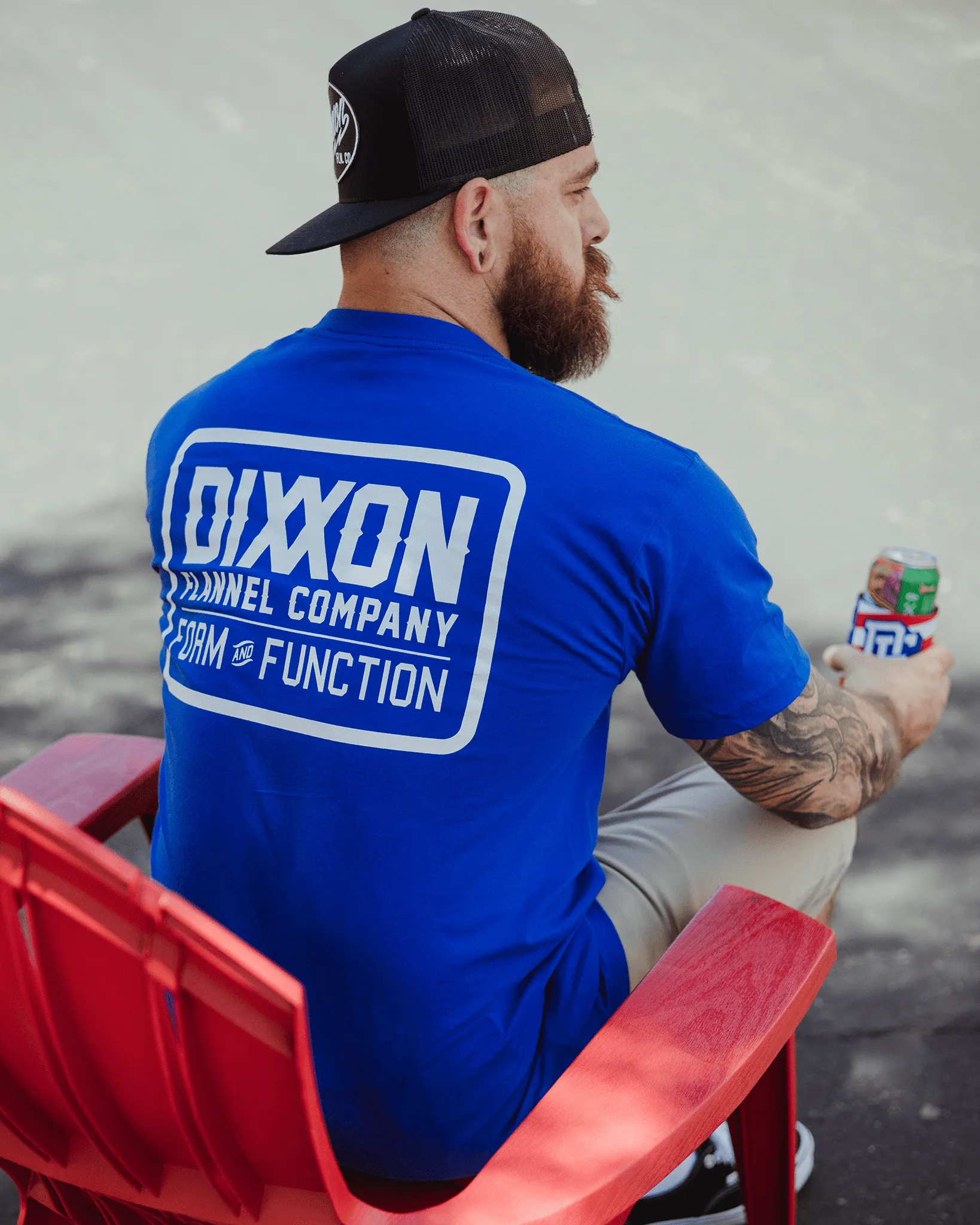 White Classic Logo T-Shirt - Blue sold by Dixxon