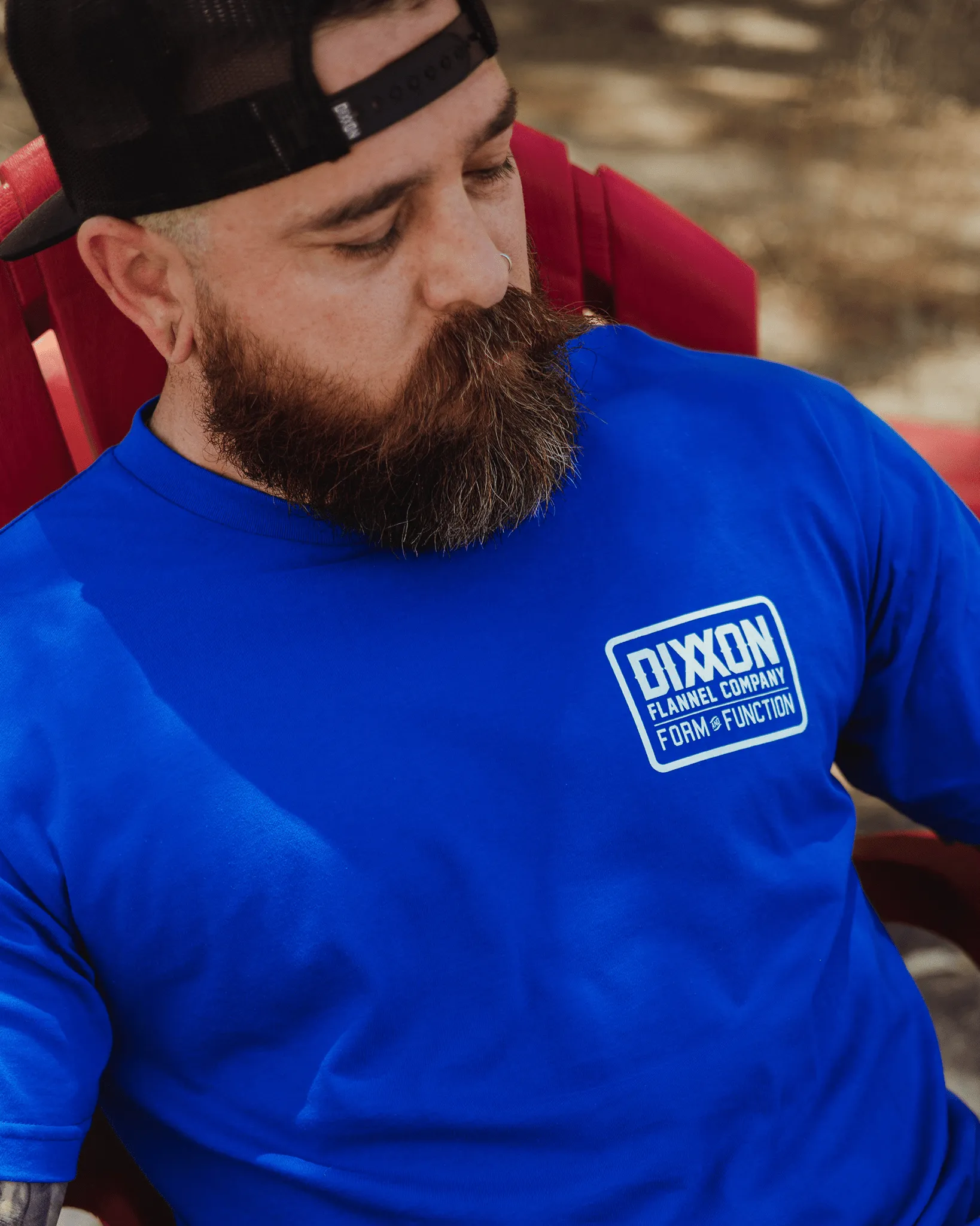 White Classic Logo T-Shirt - Blue sold by Dixxon product image thumbnail 2