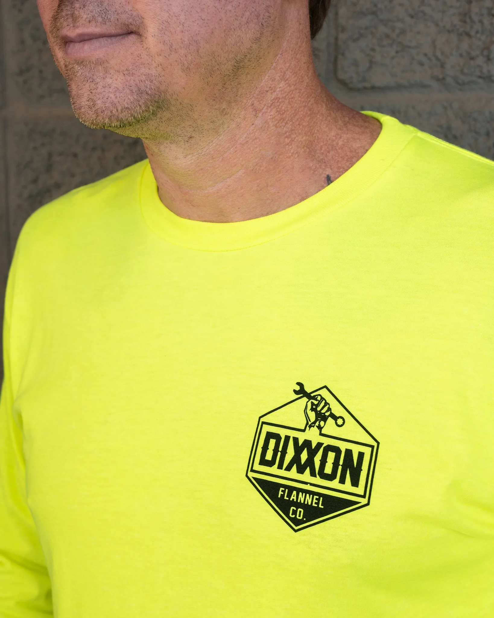 Working Class Hi Vis Long Sleeve T-Shirt - Yellow sold by Dixxon product image thumbnail 2