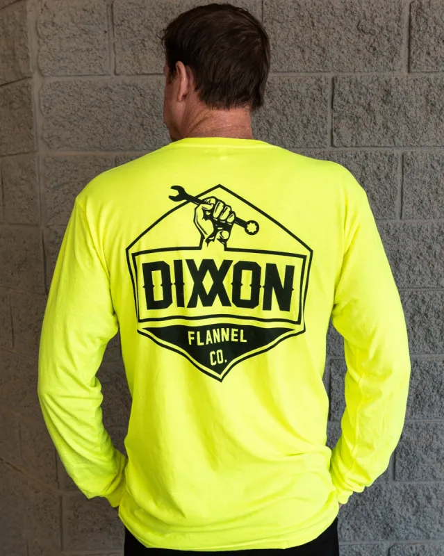 Working Class Hi Vis Long Sleeve T-Shirt - Yellow sold by Dixxon