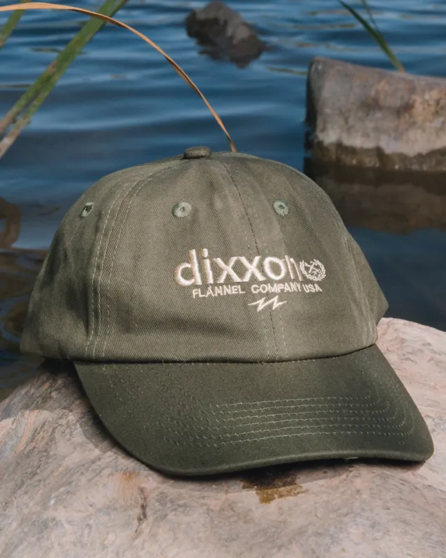 6-Panel Curved Bill Goods Hat - Khaki & O.D. Green sold by Dixxon