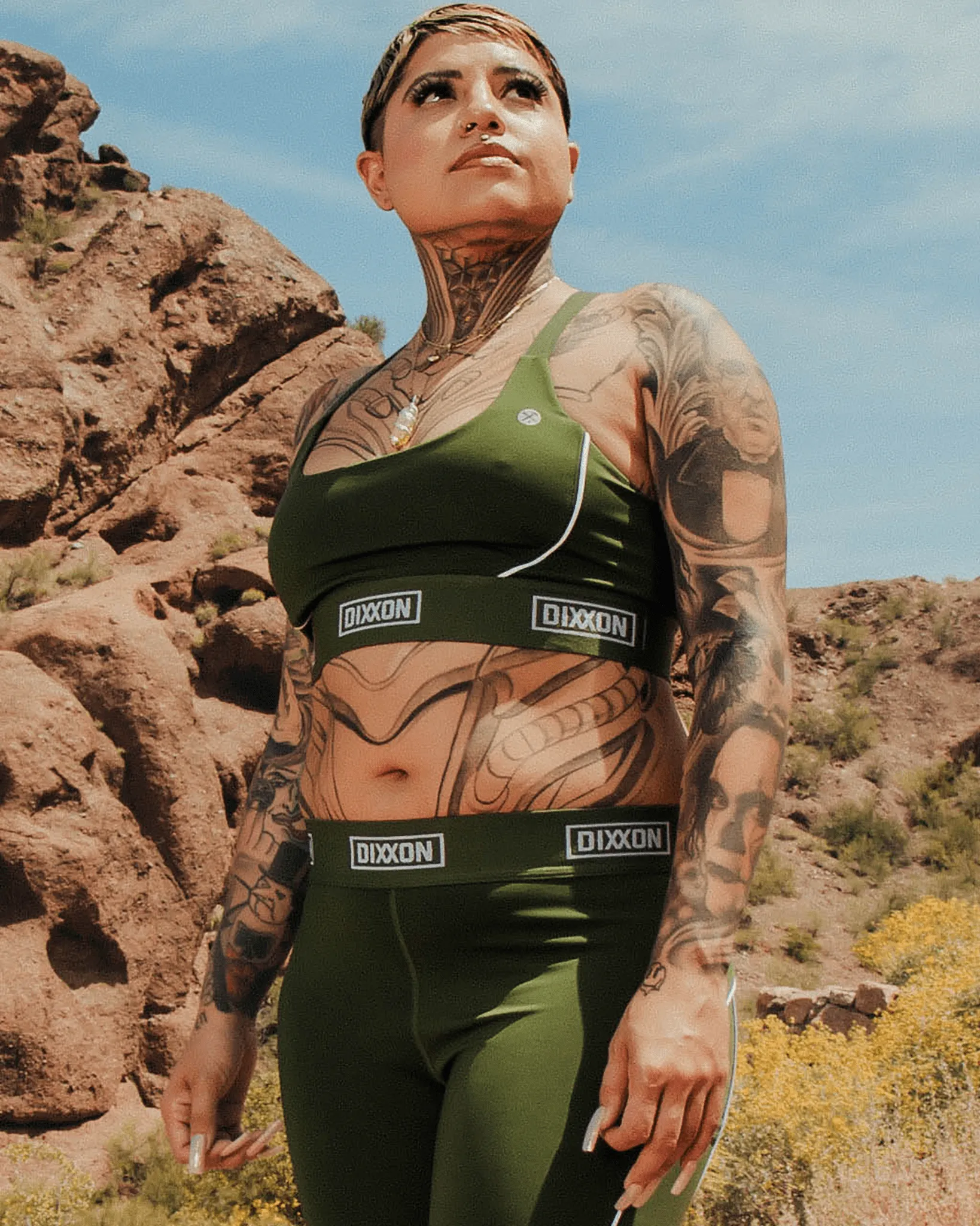 Women's Jane Sports Bra - O.D. Green sold by Dixxon