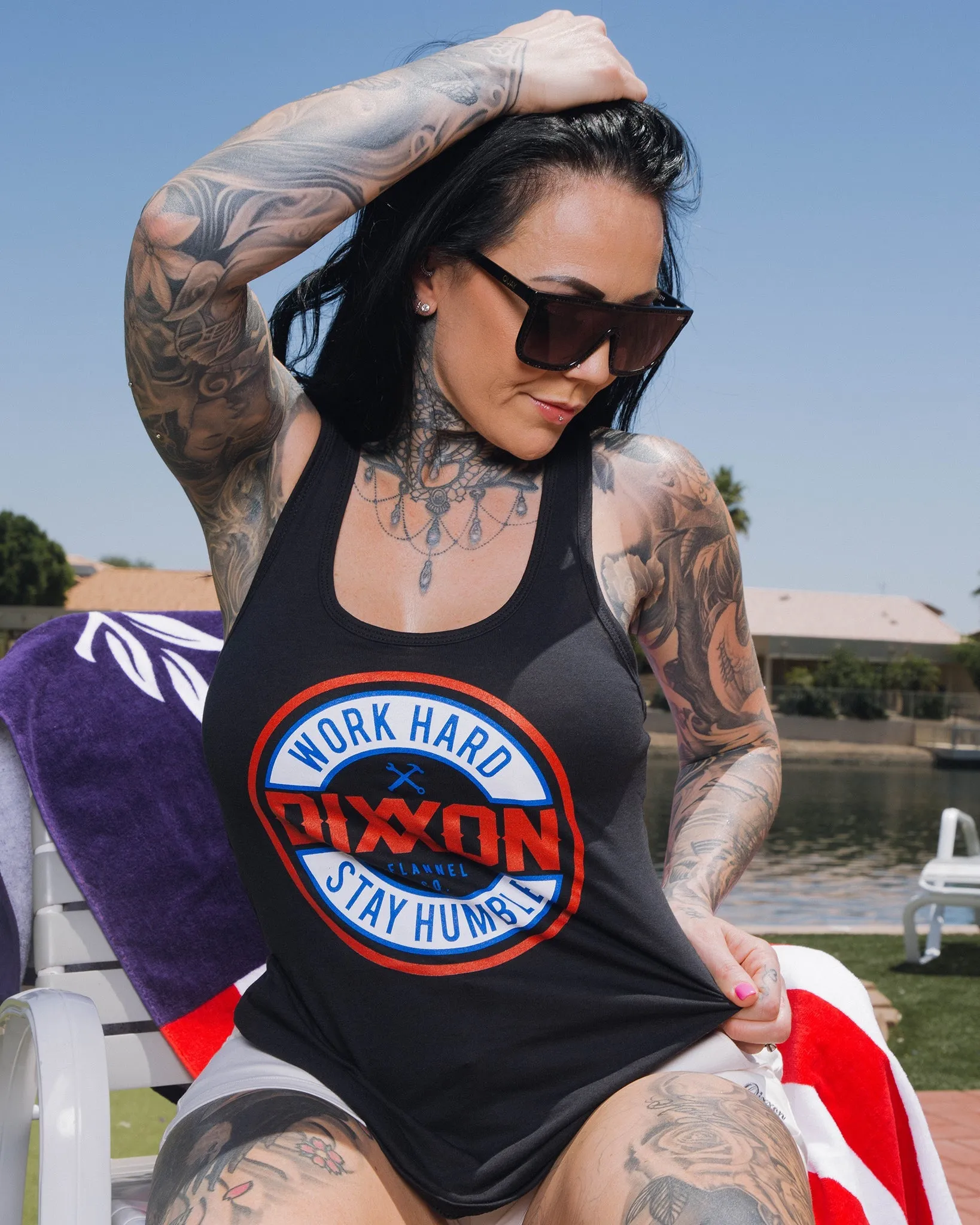 Women's Corpo Tank - Red, White, & Blue sold by Dixxon