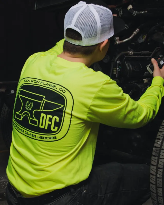 Checkpoint Hi Vis Long Sleeve T-Shirt - Yellow sold by Dixxon