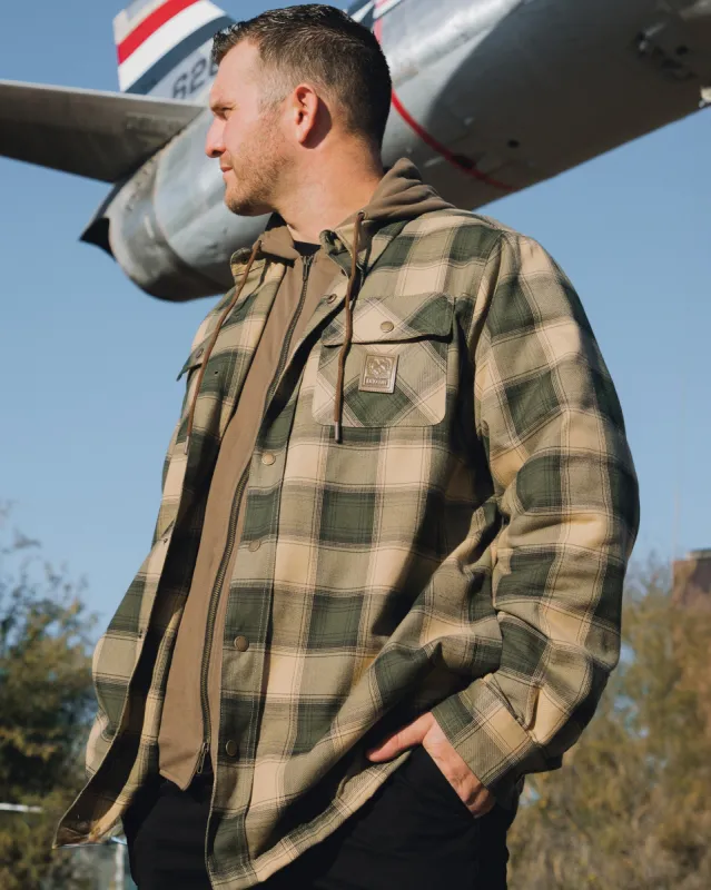 Squadron Hooded Flannel Jacket sold by Dixxon