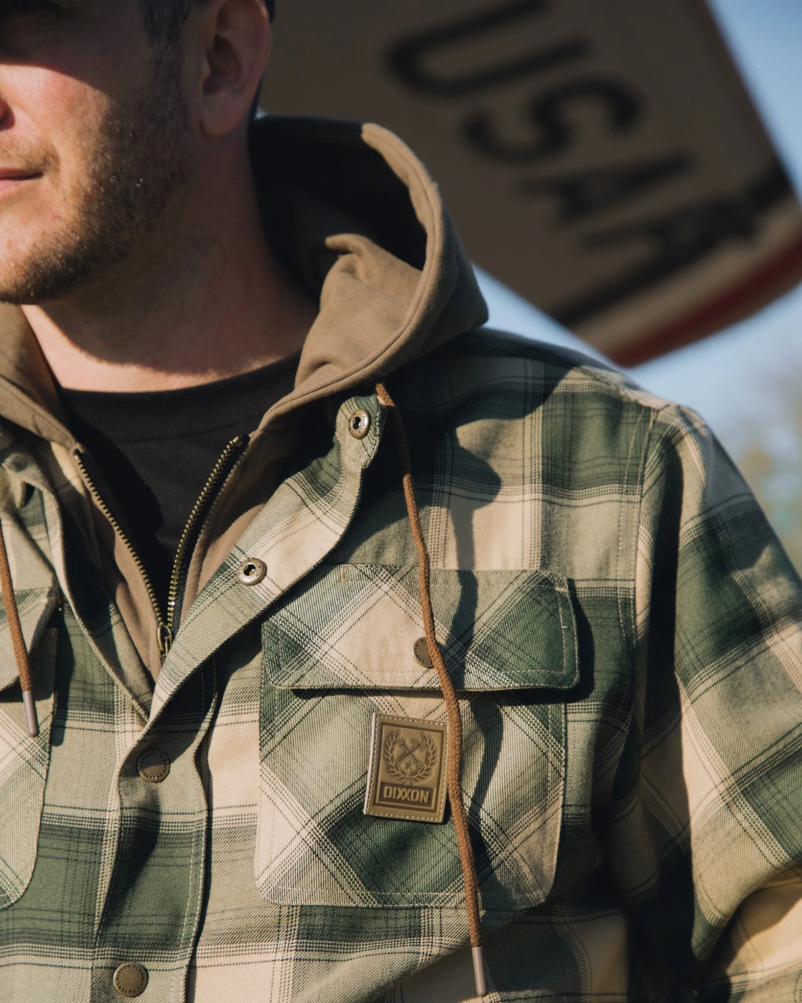 Squadron Hooded Flannel Jacket sold by Dixxon product image thumbnail 5