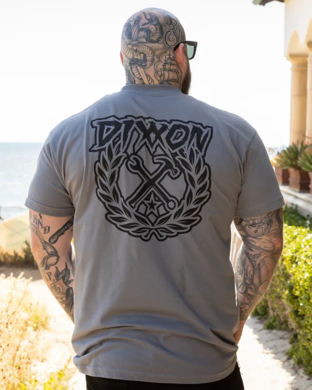 Party Crest T-Shirt - Gray & Black sold by Dixxon
