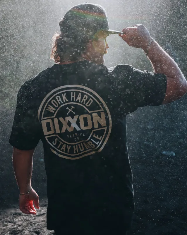 Corpo T-Shirt - Black & Champagne Gold sold by Dixxon