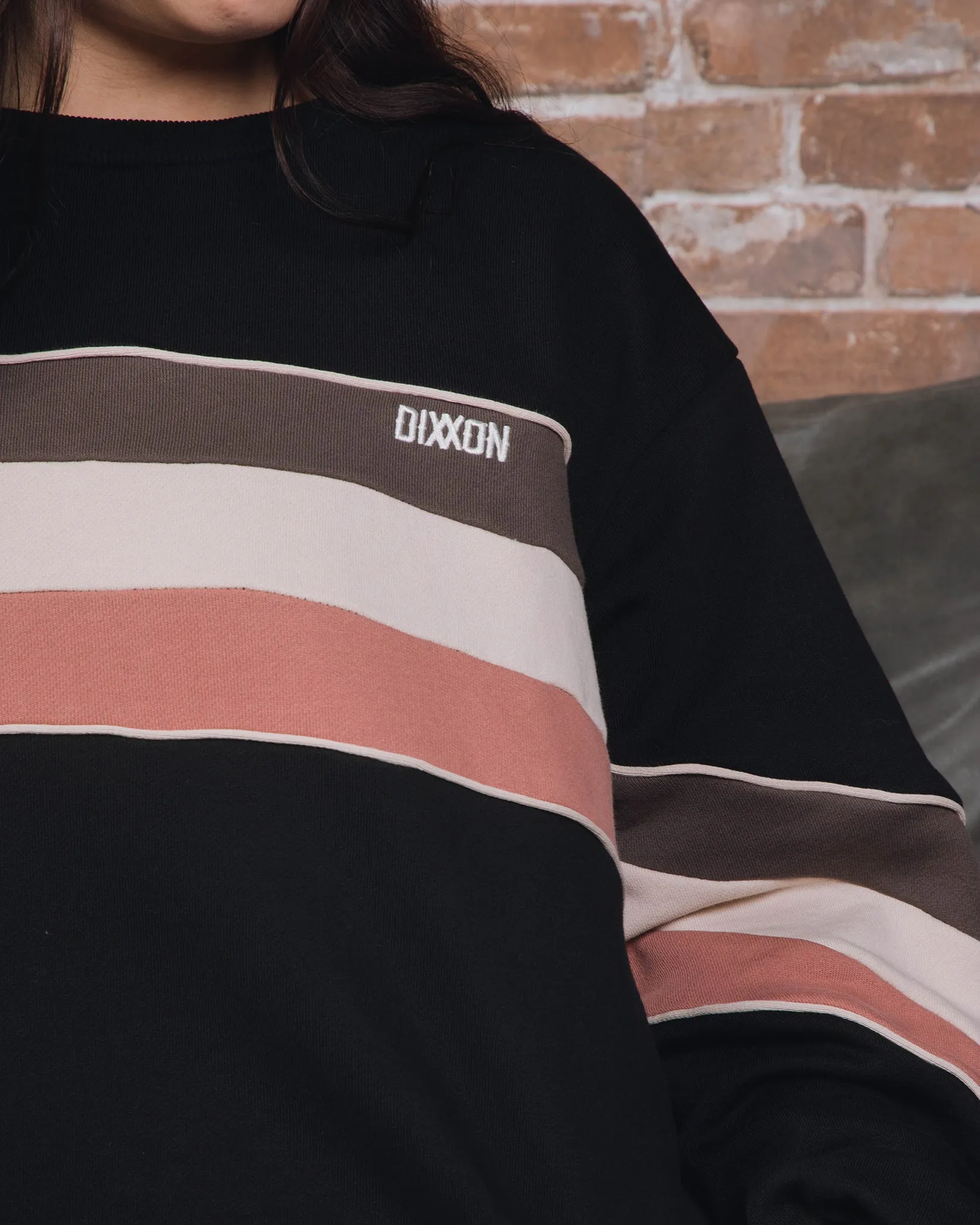 Women's Sunday Crewneck Sweatshirt - Neo Striped sold by Dixxon product image thumbnail 4