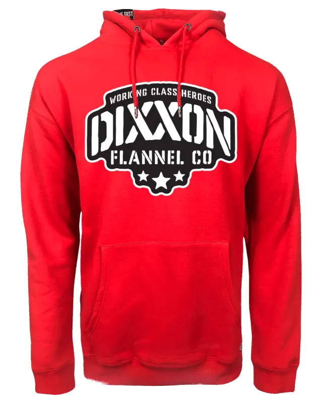 Black Stencil Pullover Hoodie - Red sold by Dixxon