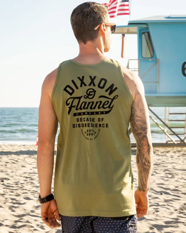 Pastime Tank - O.D. Green sold by Dixxon