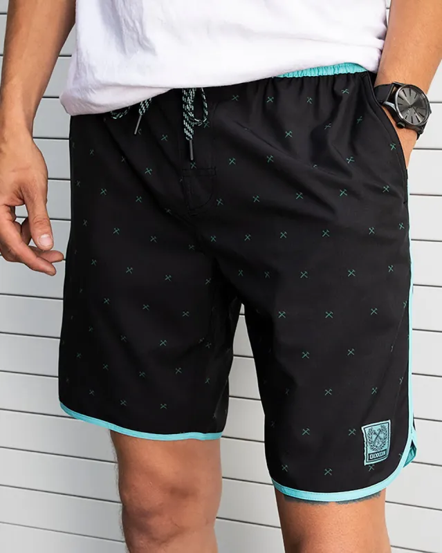 Finney Chad Shorts - Black & Tiffany sold by Dixxon