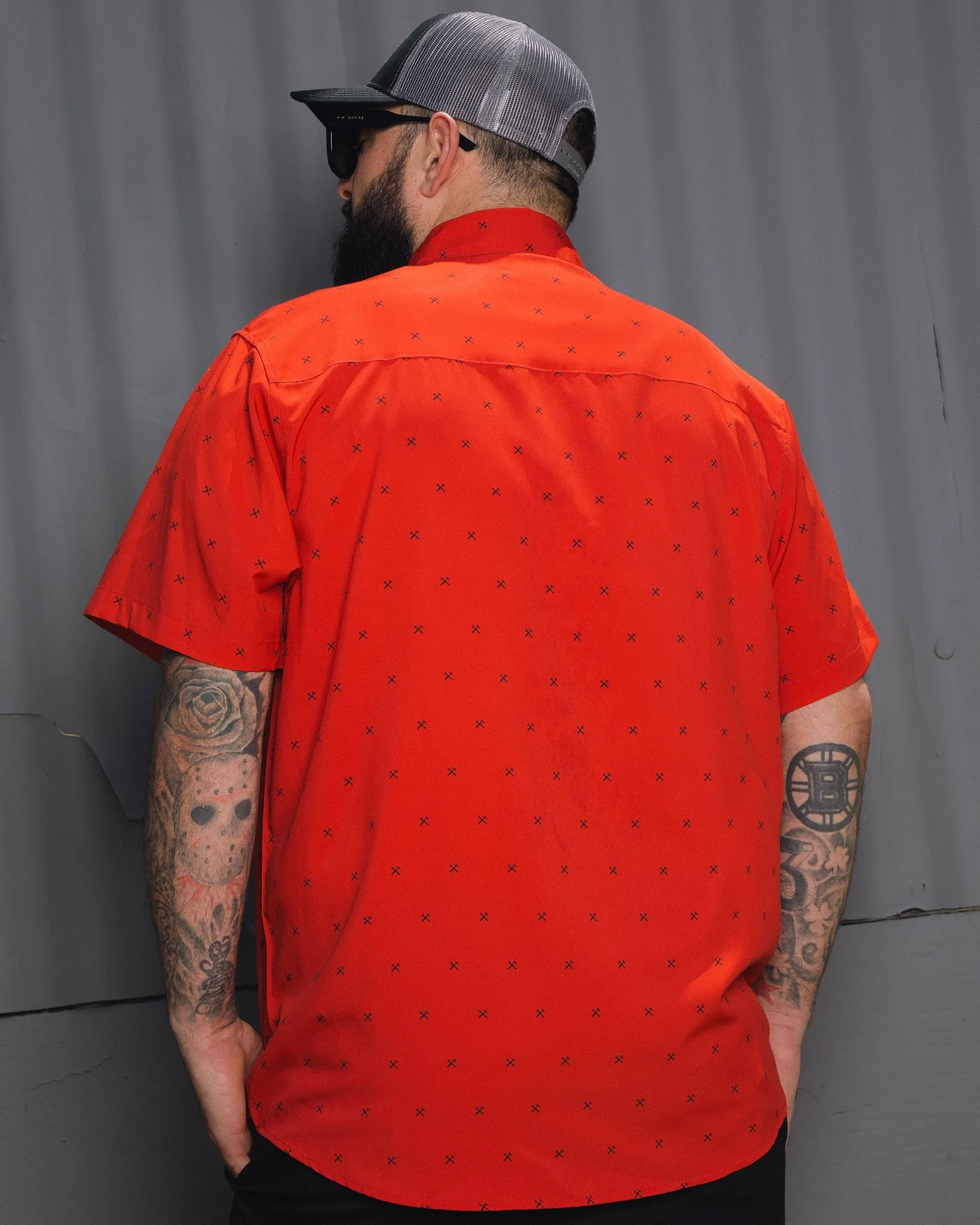 Finney Party Shirt - Red & Black sold by Dixxon product image thumbnail 3