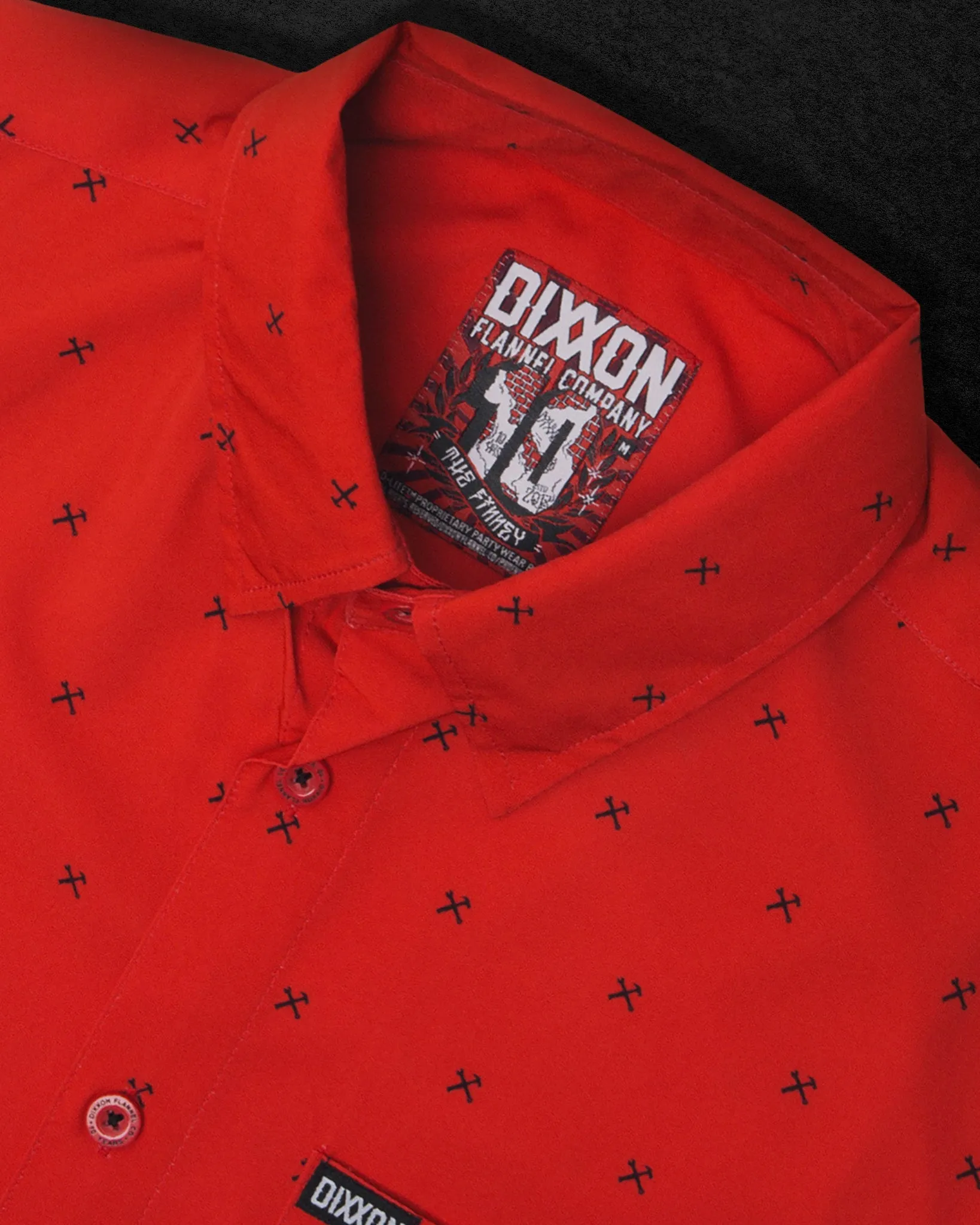 Finney Party Shirt - Red & Black sold by Dixxon product image thumbnail 5