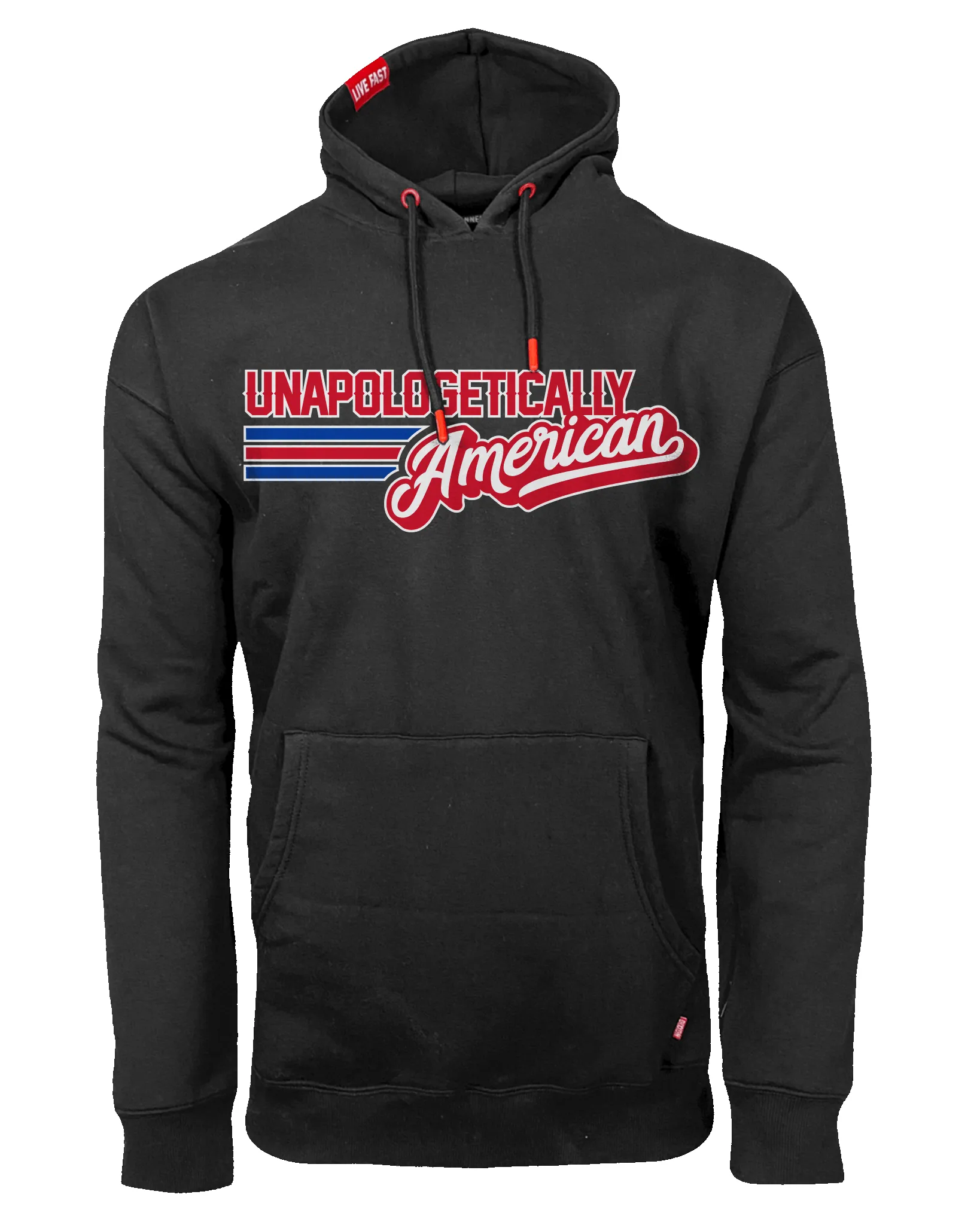 Unapologetically American Pullover Hoodie - Black sold by Dixxon product image thumbnail 2
