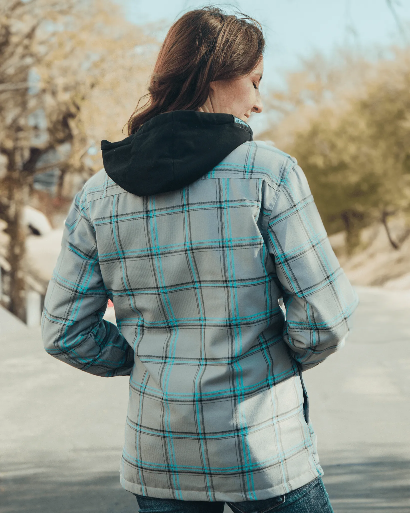 Women's Midtown Hooded Flannel Jacket sold by Dixxon product image thumbnail 4