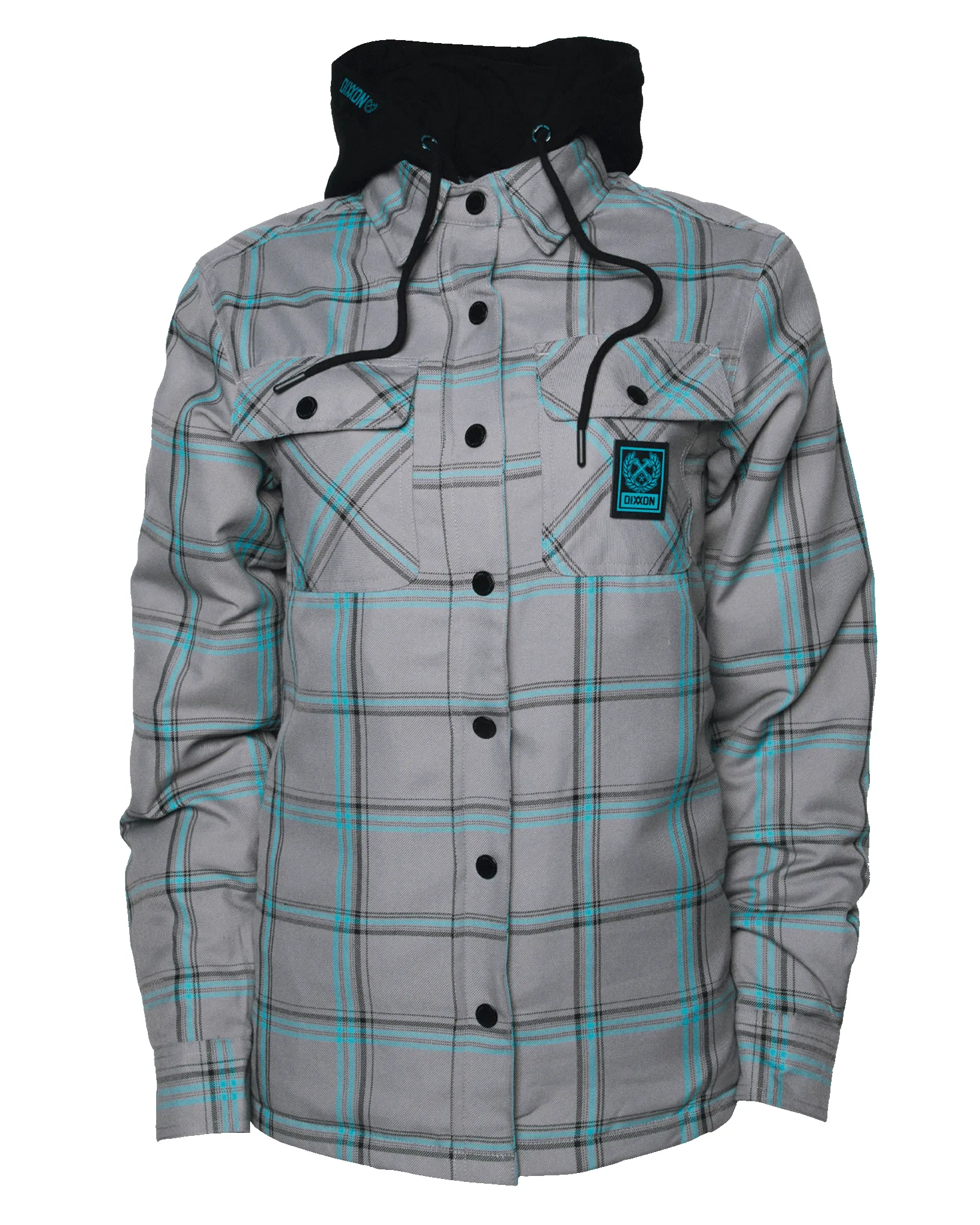 Women's Midtown Hooded Flannel Jacket sold by Dixxon product image thumbnail 2