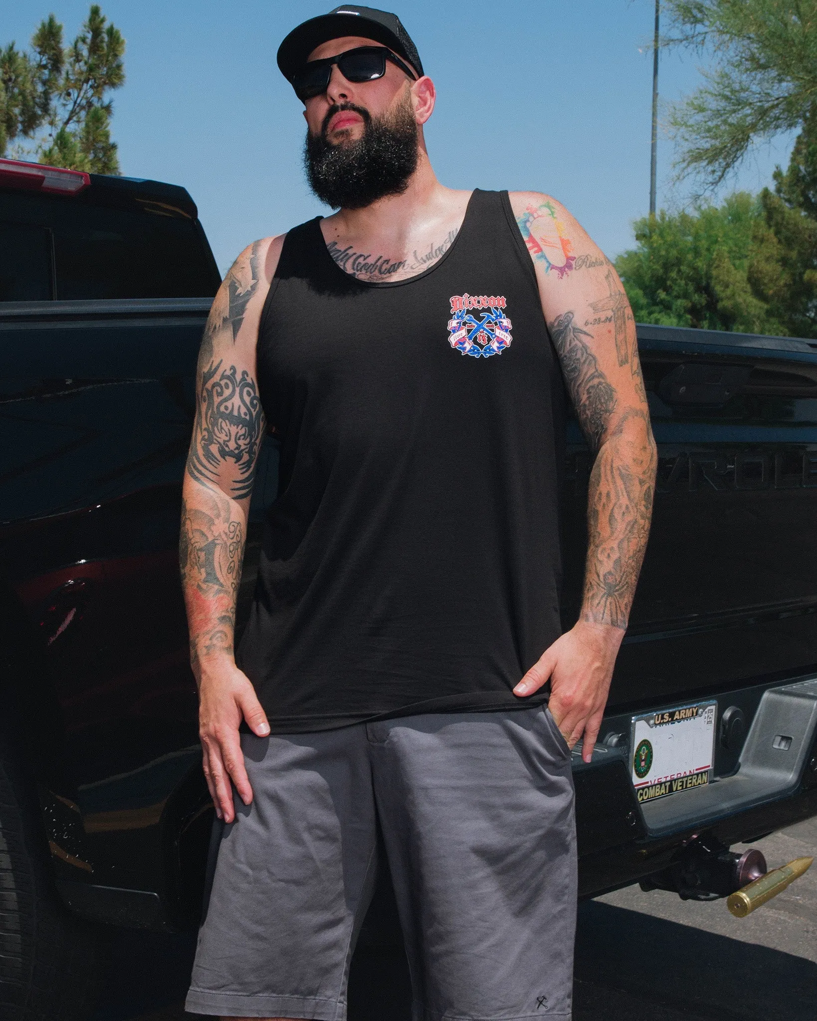 Live Free Award Crest Tank - Red, White, & Blue sold by Dixxon product image thumbnail 4