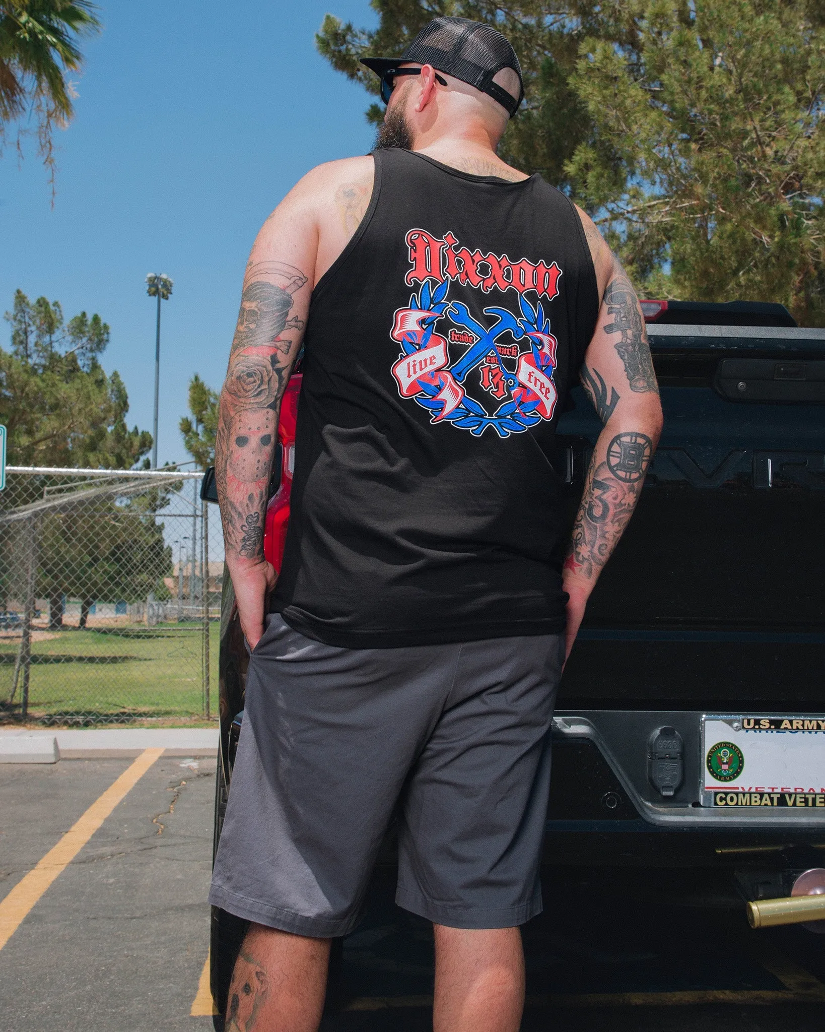 Live Free Award Crest Tank - Red, White, & Blue sold by Dixxon product image thumbnail 5