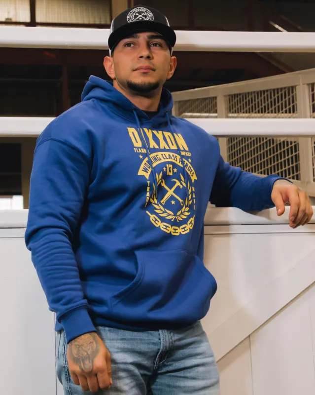 Yellow Weld Pullover Hoodie - Blue sold by Dixxon