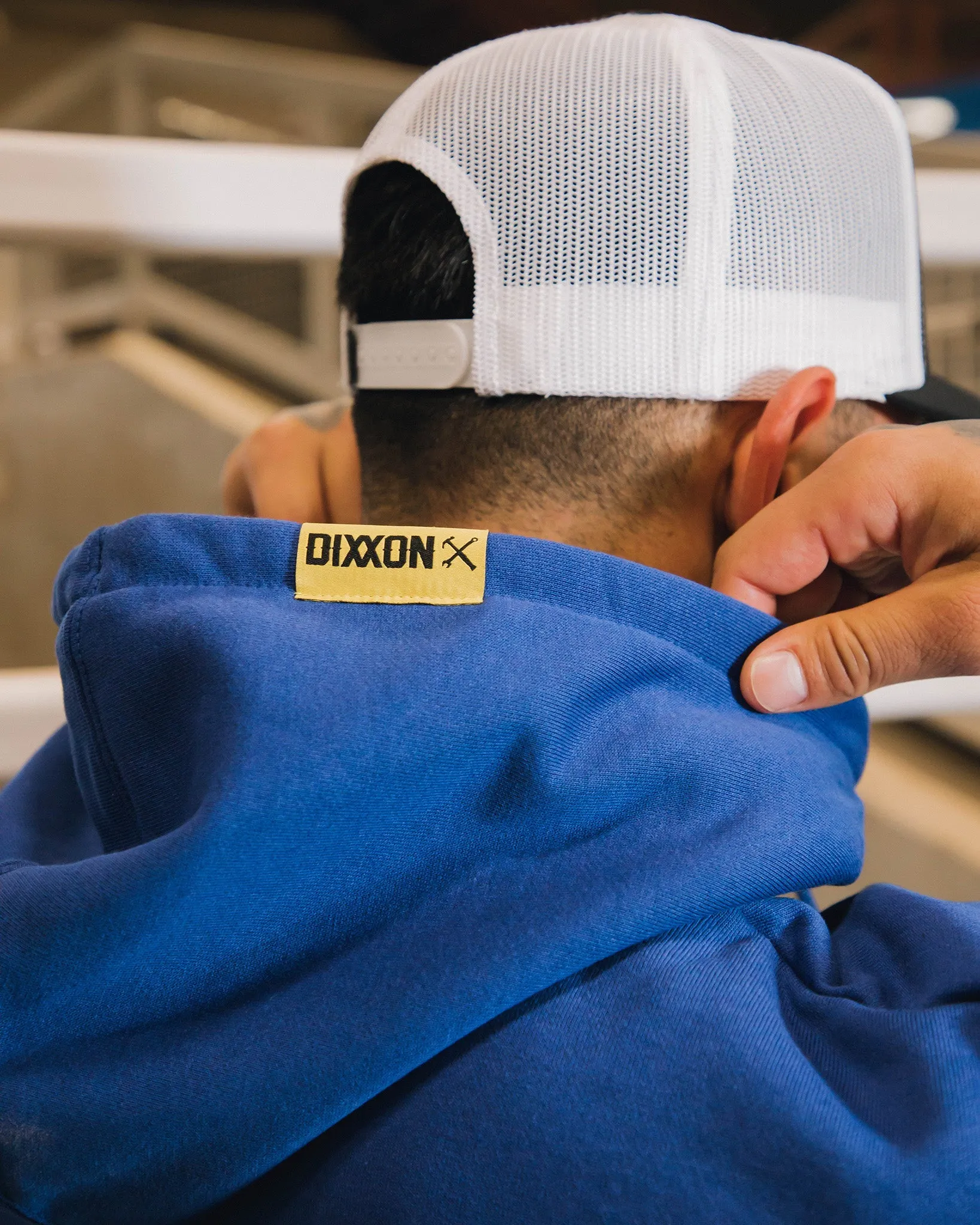 Yellow Weld Pullover Hoodie - Blue sold by Dixxon product image thumbnail 2