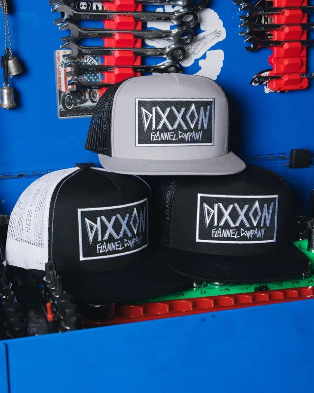 Crusher Flat Bill Trucker Snapback made by Dixxon